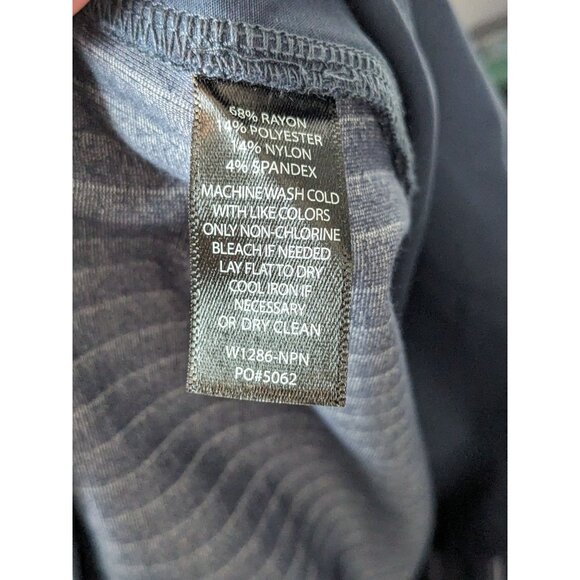 BetaBrand Navy Pinstripe Straight Leg Trouser‎ - 14 - Picture 6 of 10